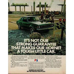 1972 American Motors Corporation (AMC) Hornet Vintage Print Ad (L22)